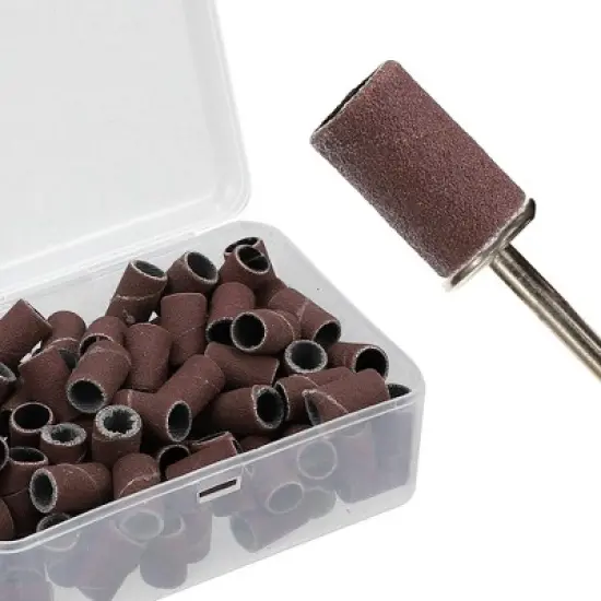 Unique Bargains 240 Grit Nail Drill Bits Sanding Bands Gel File Polish Remover For Electric Nail Tools 100 Pcs image {5}