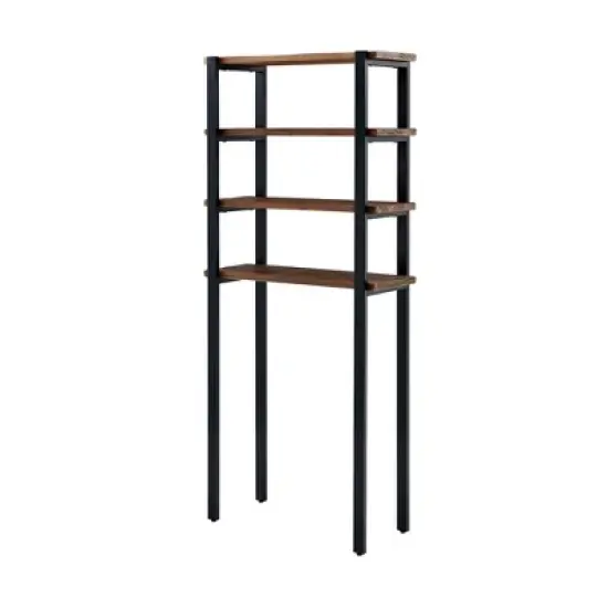 Pomona Over The Toilet 4-Shelf Bath Storage - Alaterre Furniture image {3}