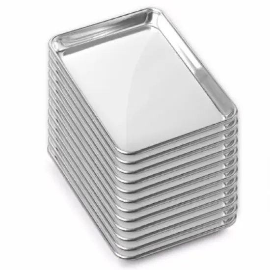 GRIDMANN Commercial Grade Aluminum Cookie Sheet Baking Tray - 12 Pans image {7}