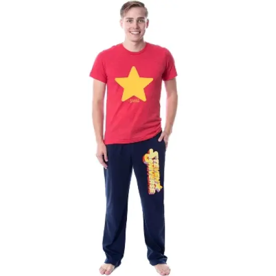 Steven Universe Mens' TV Show Costume Star Character Sleep Pajama Set Multicolored image {4}