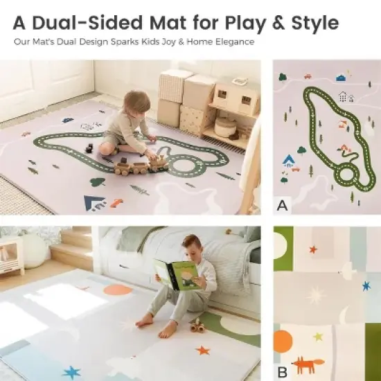 Tiny Land&reg; Double-Sided Baby Playmat Forest Track Wonder image {1}