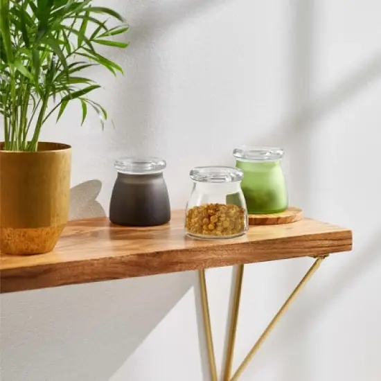 Libbey BudShield Green Storage Jar with Lid, 4.5-ounce, Set of 3 image {3}