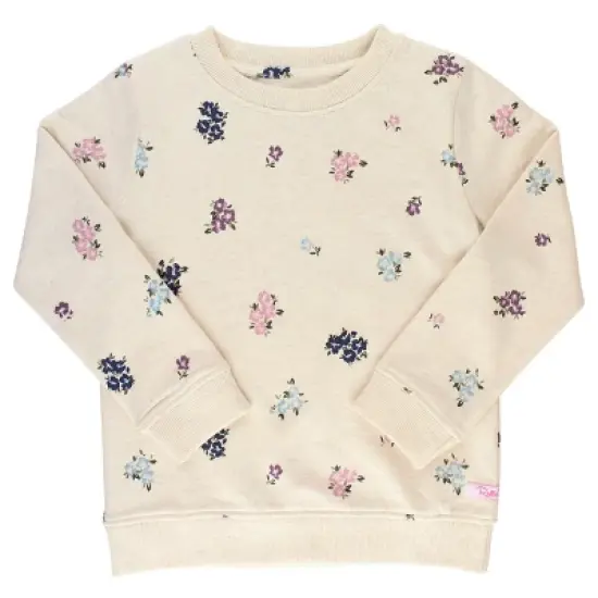RuffleButts Playful Primrose Crew Neck Sweatshirt image {4}