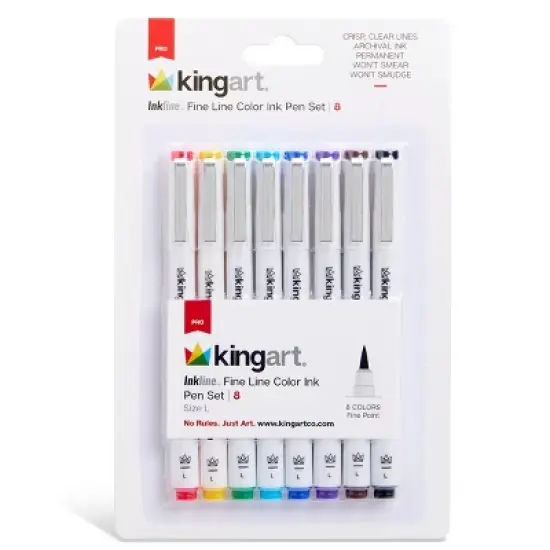 KINGART Inkline&trade; Large Tip Pens 8 Colors image {7}