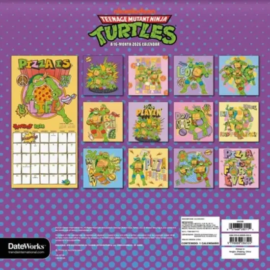 Trends International 2026 Teenage Mutant Ninja Turtles 12"x12" Wall Calendar image {3}