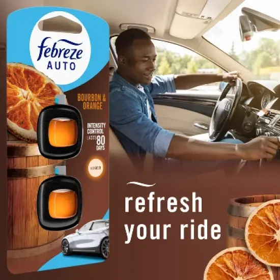 2ct Febreze Auto Bourbon and Orange image {4}