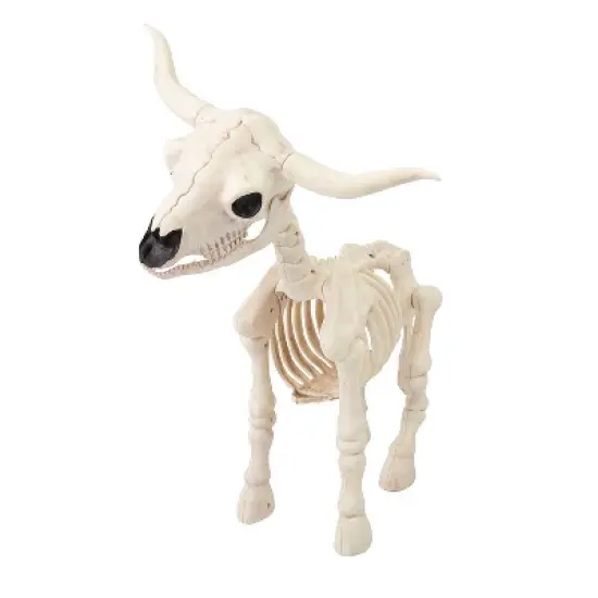 Morris Costumes 21 1/4" Standing Steer Skeleton Halloween Decoration image {1}