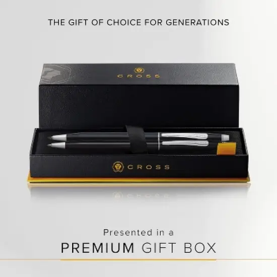 Cross Classic Century Black Lacquer Pen and Pencil Set image {4}