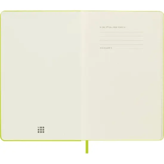 Moleskine Notebook Long Ruled Hard Cover Lemon Green image {2}