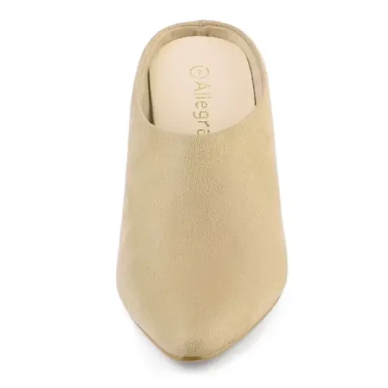 Allegra K Women's Pointed Toe Slip on Block Heel Slide Mules image {1}