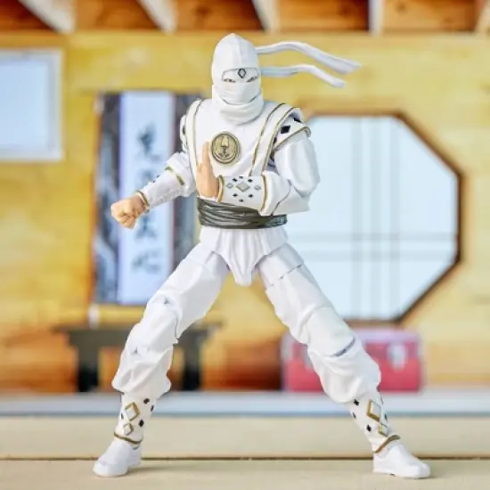Power Rangers Lightning Collection Mighty Morphin X Cobra Kai Daniel LaRusso Morphed White Crane Ranger Action Figure (Target Exclusive) image {7}