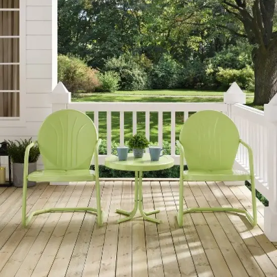 Griffith 3pc Outdoor Conversation Set - Key Lime - Crosley image {3}