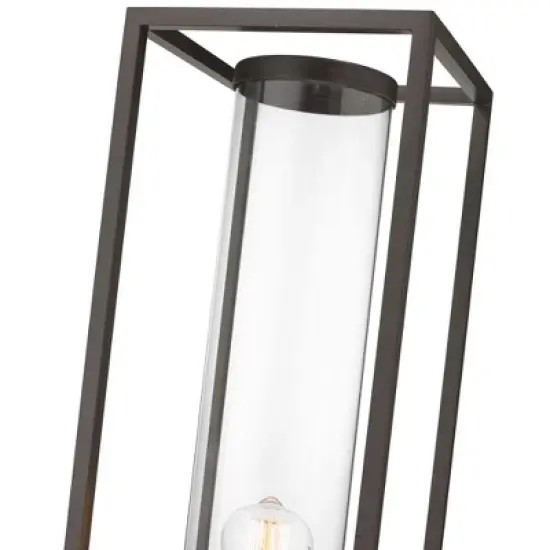 Dunbroch Outdoor Post Mount Light - 8" Glass Lantern, Dimmable, Wet Rated, 1 Bulb image {2}