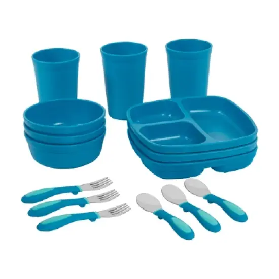 ECR4Kids My First Meal Pal Combo Set, Kids Plastic Tableware and Utensils, 15-Piece image {9}