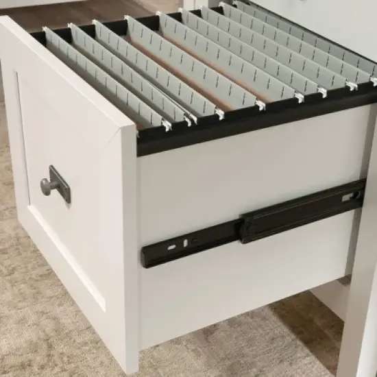 Cottage Road Desk with Drawers White - Sauder: Laminated Executive Workstation, 5 Year Warranty image {5}