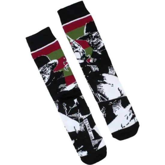 A Nightmare On Elm Street Socks Freddy Krueger Movies Men's 3 Pack Crew Socks Multicoloured image {3}
