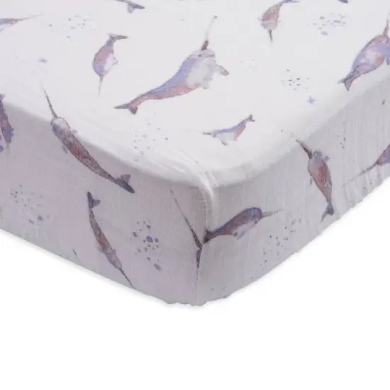 Little Unicorn Cotton Muslin Crib Sheet image {8}