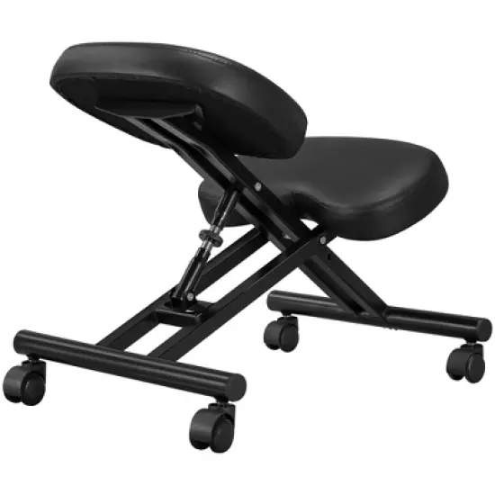 Yaheetech Ergonomic Kneeling Chair Adjustable Knee Stool Posture Corrective Chair,Black image {3}