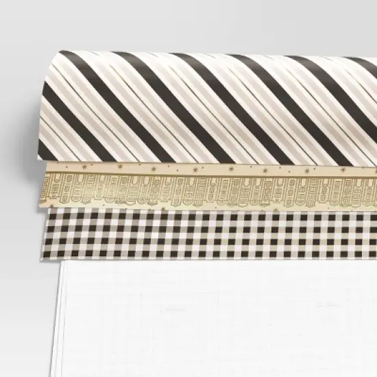 30" 3pk Christmas Premium Wrap Pack Neutral Metallics - Wondershop&trade; image {2}