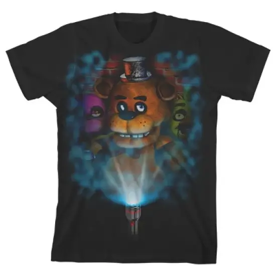 Five Nights at Freddy's Flashlight Characters Boy's Black T-shirt image {4}