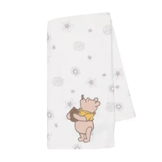 Lambs & Ivy Disney Baby WINNIE THE POOH Cream Fleece Appliqued Baby Blanket image {3}