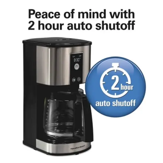 Hamilton Beach 12Cup Programmable Hot & Iced Coffee Maker 49620: Electric Drip Machine, 950W, Dishwasher-Safe Parts image {7}