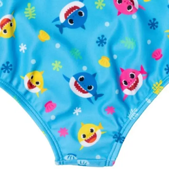  Baby Shark Girls One Piece Bathing Suit Toddler  image {2}