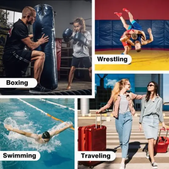 Boxing Gym Bag, WITSTEP Mesh Boxing Duffle Bag with Detachable Shoulder Strap Breathable Gym Duffle Bag image {1}