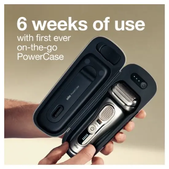 Braun Series 9-9477cc Pro Men's Rechargeable Wet & Dry Electric Foil Shaver with ProLift Trimmer, PowerCase, & SmartCare Center image {5}