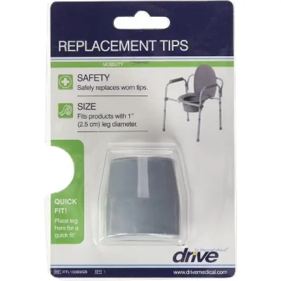 Drive Medical Utility Replacement Tip Gray 1" image {3}