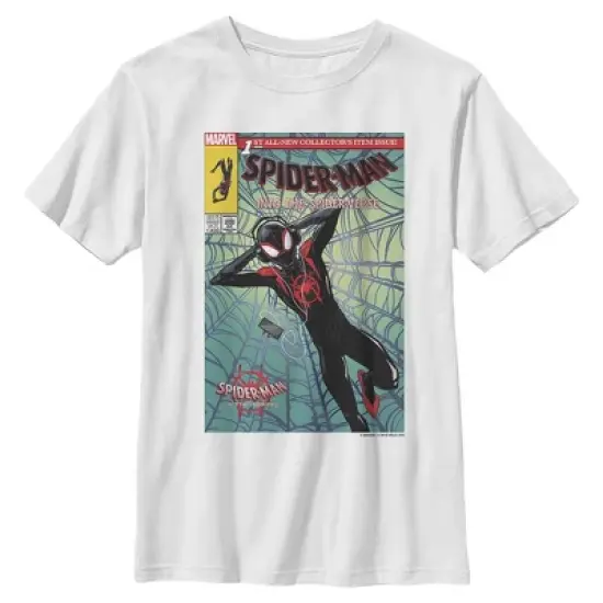 Boy's Marvel Spider-Man: Into the Spider-Verse Comic Cover T-Shirt image {3}