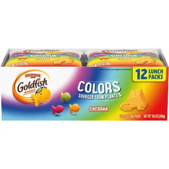 Goldfish Colors Cheddar Crackers Snack Pack - 10.8oz/12ct image {13}