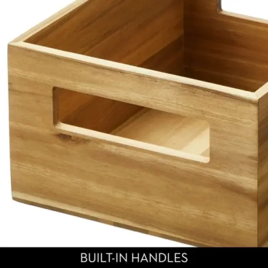 iDesign Acacia Wood Pantry Bin with Handles image {6}