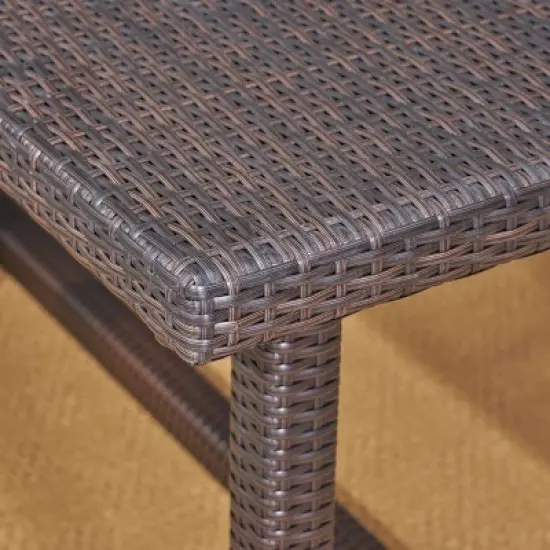 Melville 7pc Wicker Dining Set - Brown - Christopher Knight Home image {3}