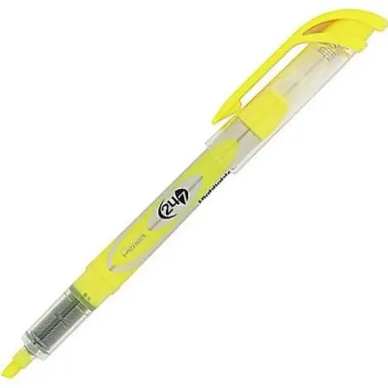 Pentel 24/7 Highlighter Chisel Tip Bright Yellow Ink Dozen SL12G image {1}