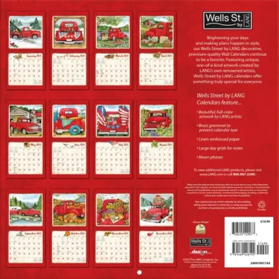 Lang 2024 Wall Calendar 12"x12" Country Road image {2}