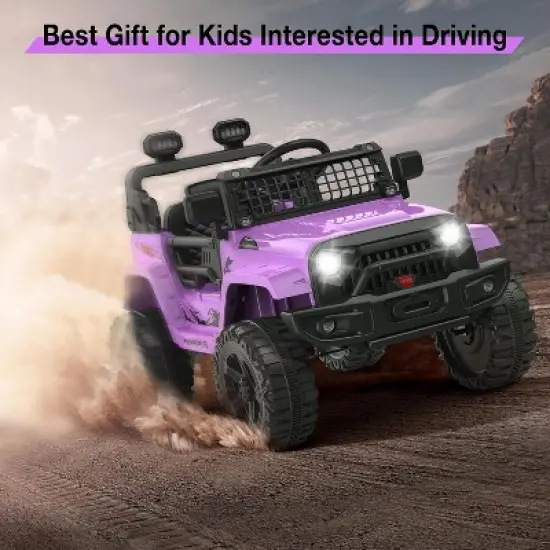 12V Electric Ride Car for Kids with Remote Control,Music Player, Spring Suspension image {7}