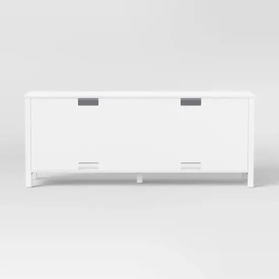 Traditional Storage TV Stand with Doors and Shelves for TVs up to 65" Classic White - Room Essentials&trade; image {3}