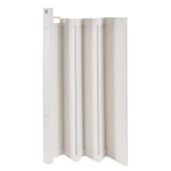 Scandinavian Pet Design 60214-92401 Guard Me Plastic Retractable 22 to 36 Inch Pet Safety Gate Barrier with Quick Release Latch, White image {4}
