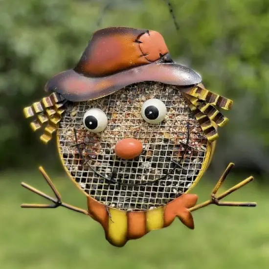 Gift Essentials Metal Assorted Scarecrow Mesh Bird Seed Feeder - 9" image {8}