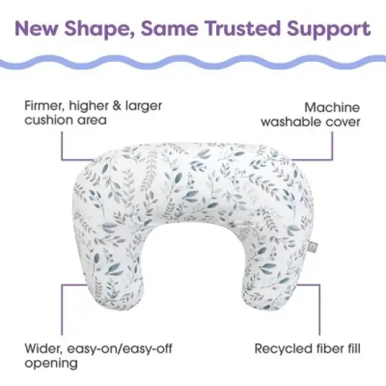 Boppy Nursing Pillow - Gray Beige Leaves image {3}