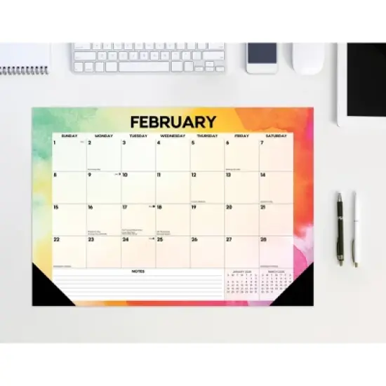 Willow Creek Press 17"x12" 2026 Rainbow Gradient Small Monthly Deskpad image {5}