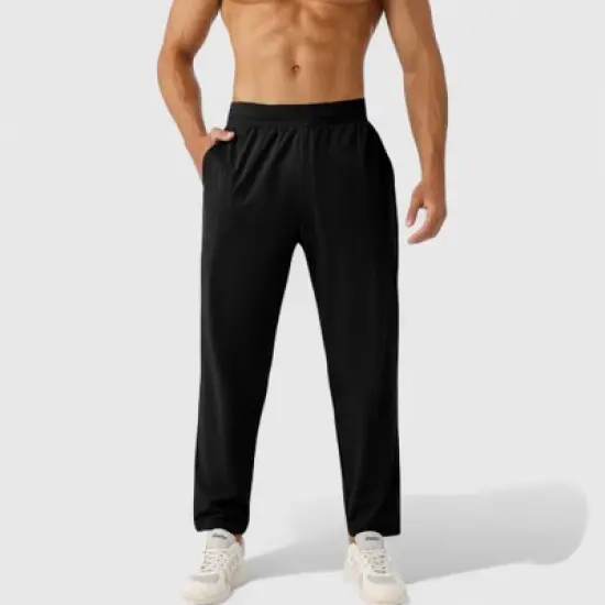 Anna-Kaci Active Men's Athletic Training Pants with Elastic Waistband and Straight Leg Fit image {2}