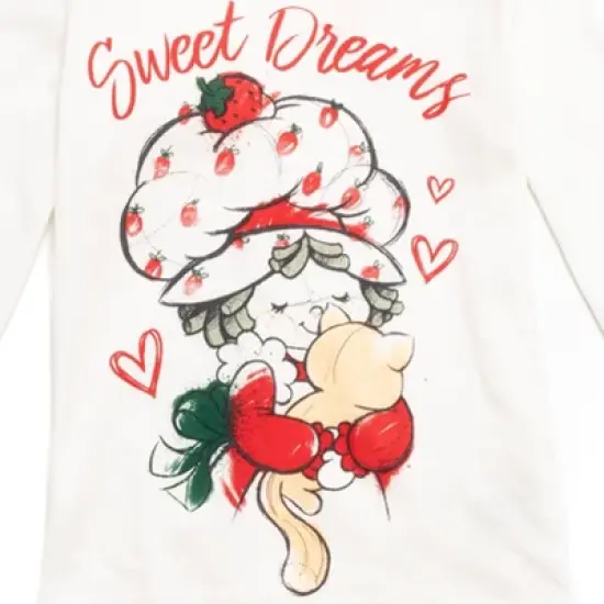 Strawberry Shortcake Pajama Shirt and Pants Sleep Set Red / White  image {3}