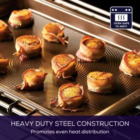 Circulon Nonstick Cookie Sheet Set Chocolate Brown: Steel Baking Pan, Even-Heating, Dishwasher & Oven Safe, 16.5"x12.1" image {3}