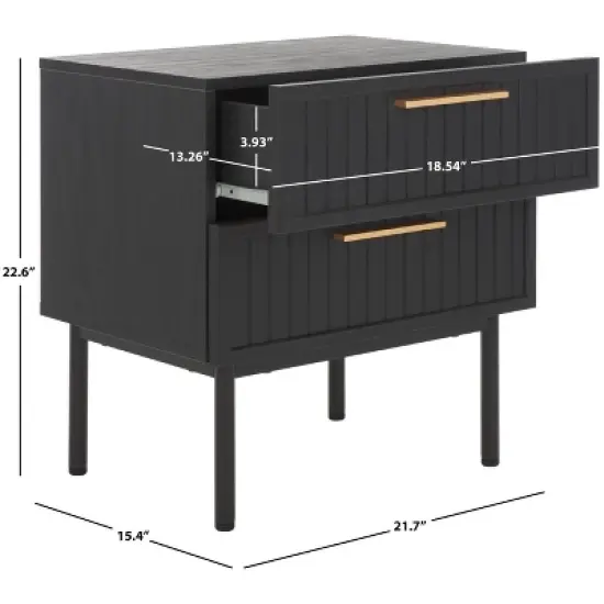 Axelle 2 Drawer Nightstand - NST9608 - Safavieh image {10}