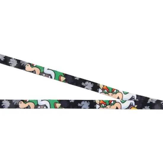 Nintendo Super Mario Bowser Lanyard ID Badge Holder Lanyard w/ Metal Charm image {4}
