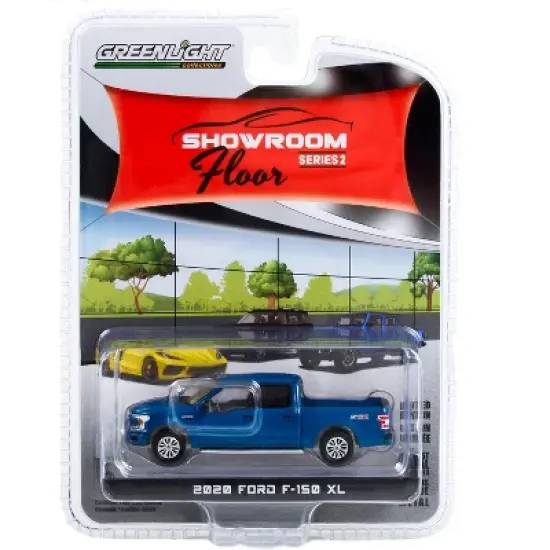 2020 Ford F-150 XL STX Package Pickup Truck Velocity Blue "Showroom Floor" Series 2 1/64 Diecast Model Car by Greenlight image {2}