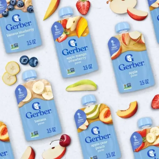 Gerber Toddler Baby Food Pouch - Banana Blueberry - 3.5oz image {6}