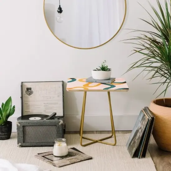 ThirtyOne Illustrations Streamers Side Table - Deny Designs image {3}